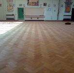 Parquet flooring after completion